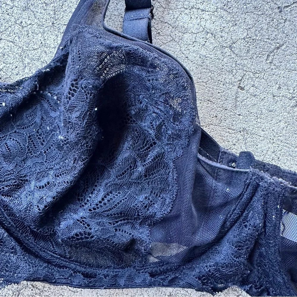 HSIA Blossom Unlined Black Lace Bra